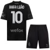 Officiële Voetbalshirt + Korte Broek AC Milan Rafael Leao 10 Vierde 2023-24 Zwarte - Kids